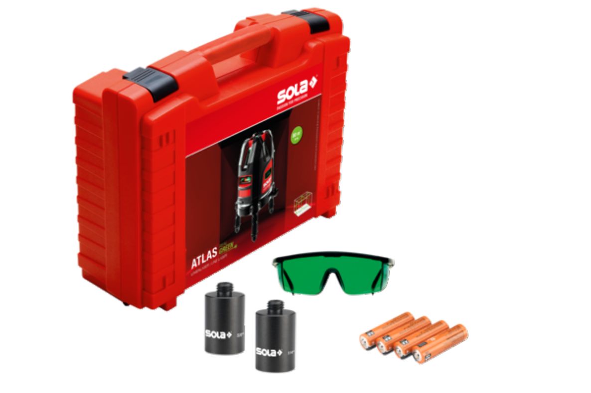 Sola 71015701 ATLAS GREEN Zelený laserový nivelační přístroj v pouzdře, samonivelační