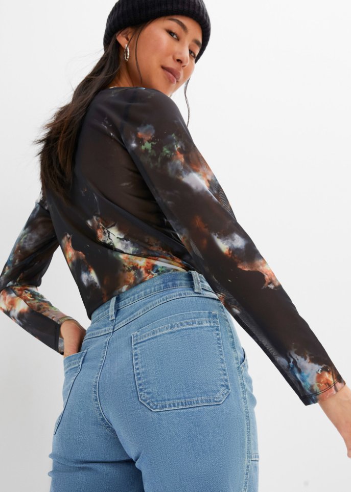 Weite Jeans aus Bio-Baumwolle