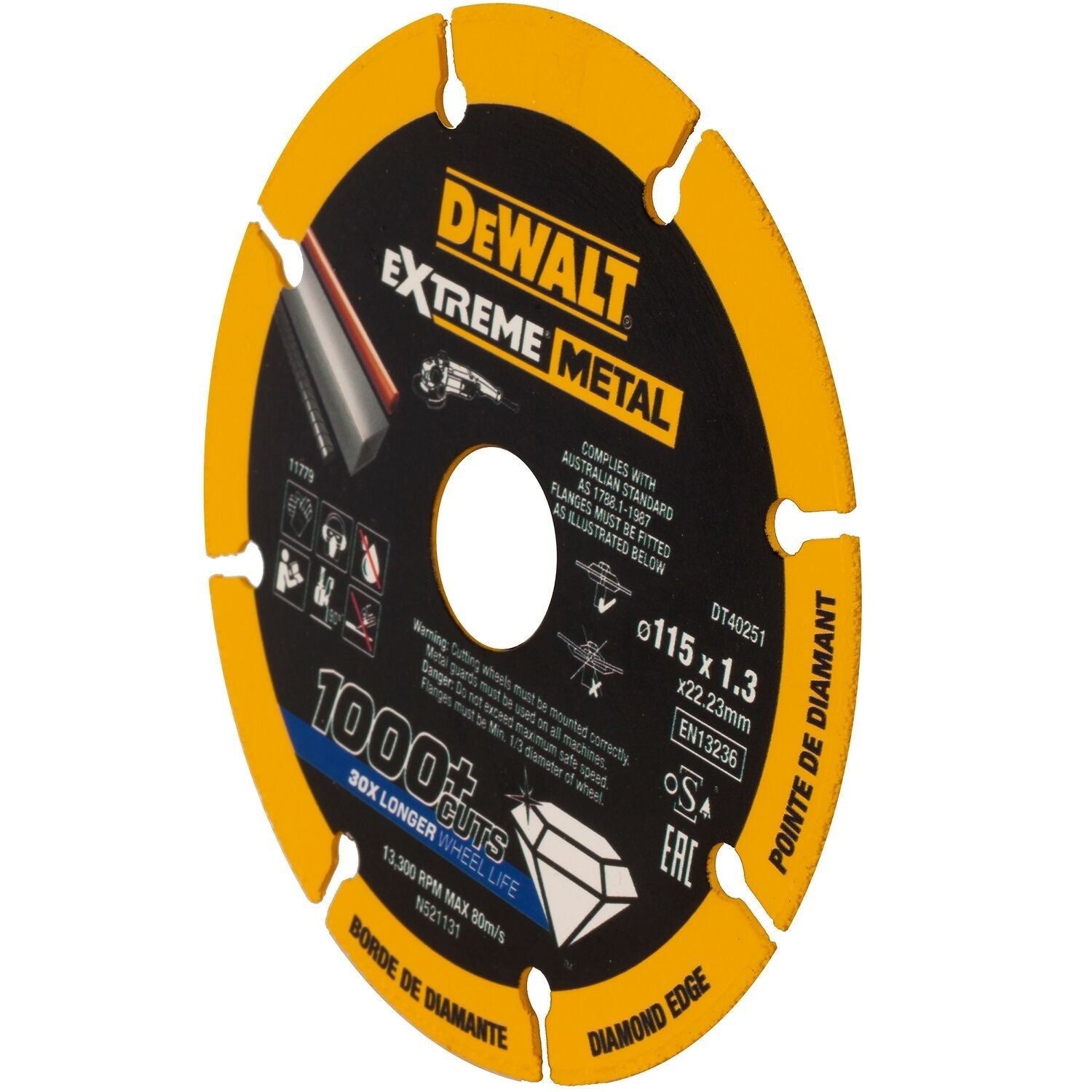 DeWalt Accessories DT40251-QZ diamentowa tarcza szlifierska 115x1,3 mm,
