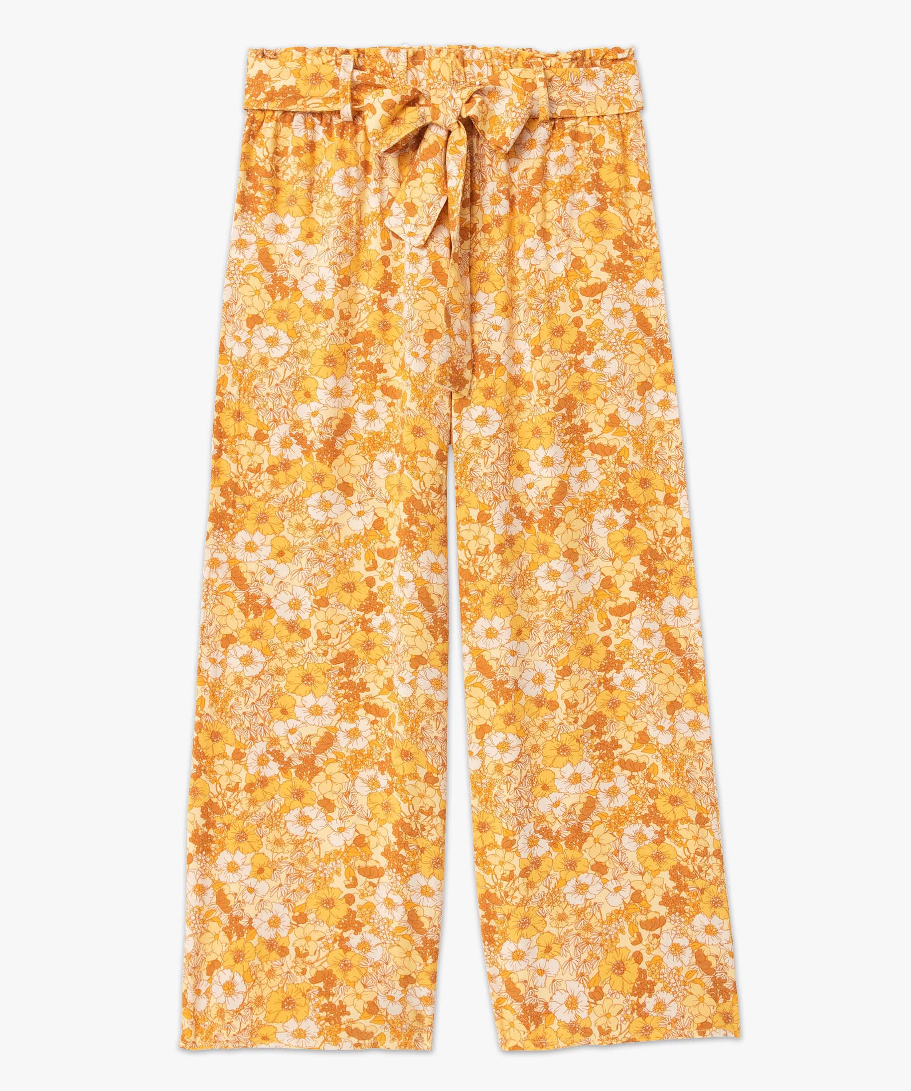 Pantacourt femme ample à motifs fleuris imprime | GEMO