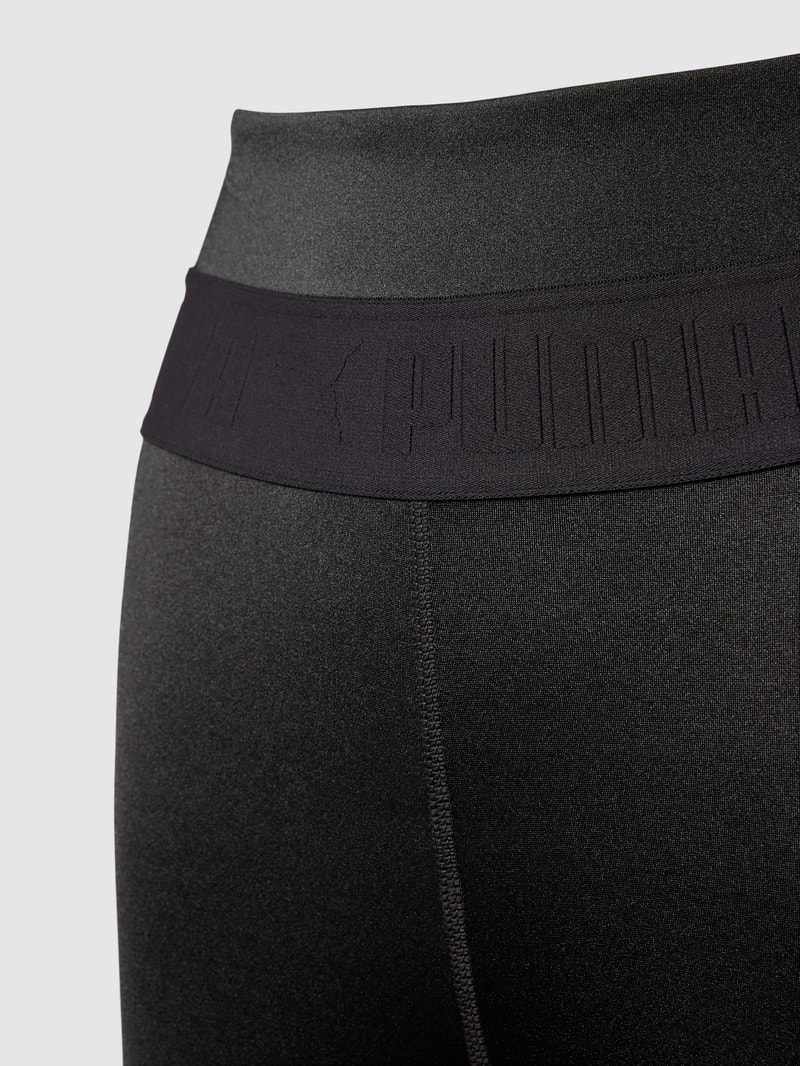 Leggings mit Logo-Print in schwarz