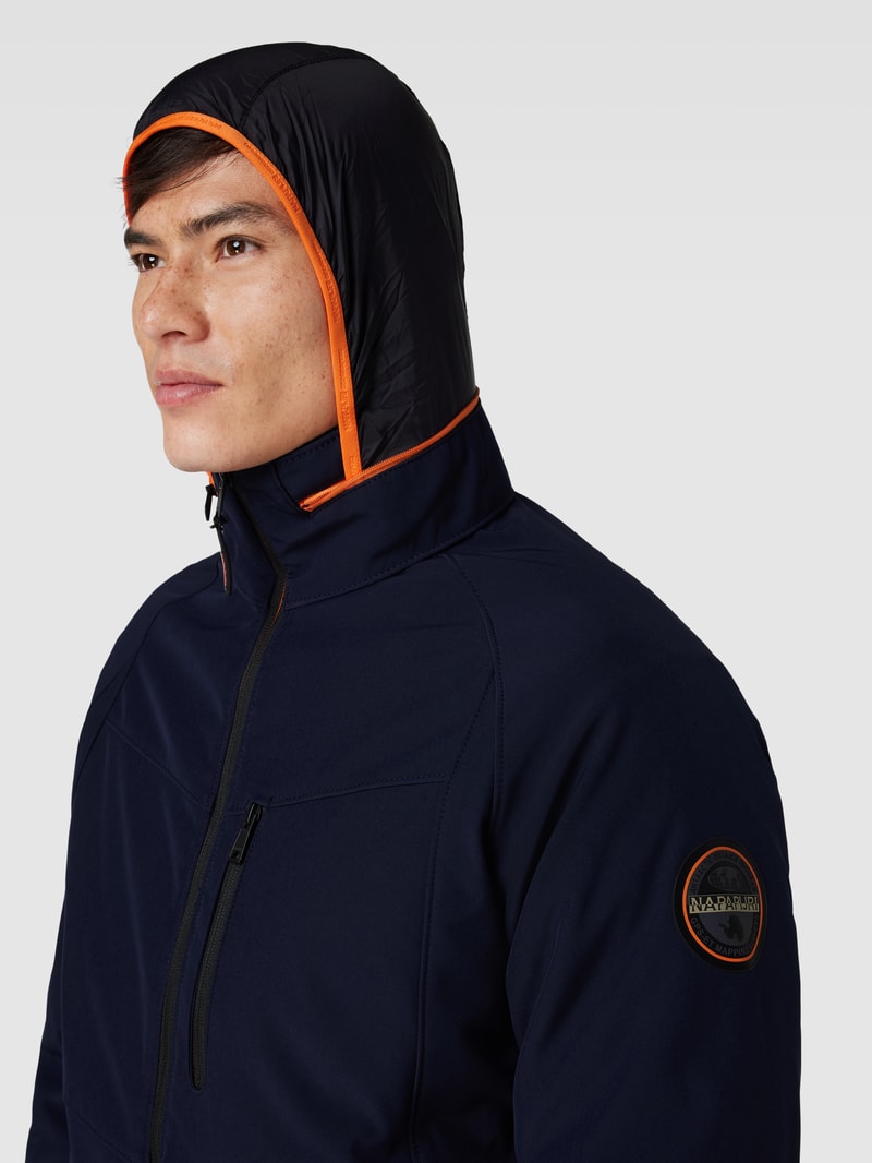 Jacke mit Stehkragen in marineblau