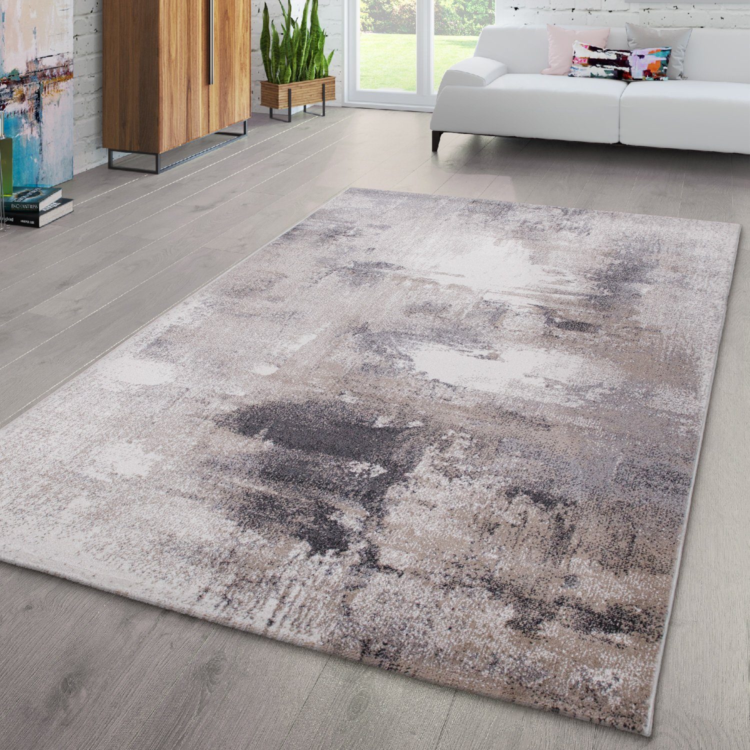 Teppich Wohnzimmer Teppich Kurzflor Wohnzimmerteppich Abstraktes Design, TT Home, rechteckig, Höhe: 16 mm