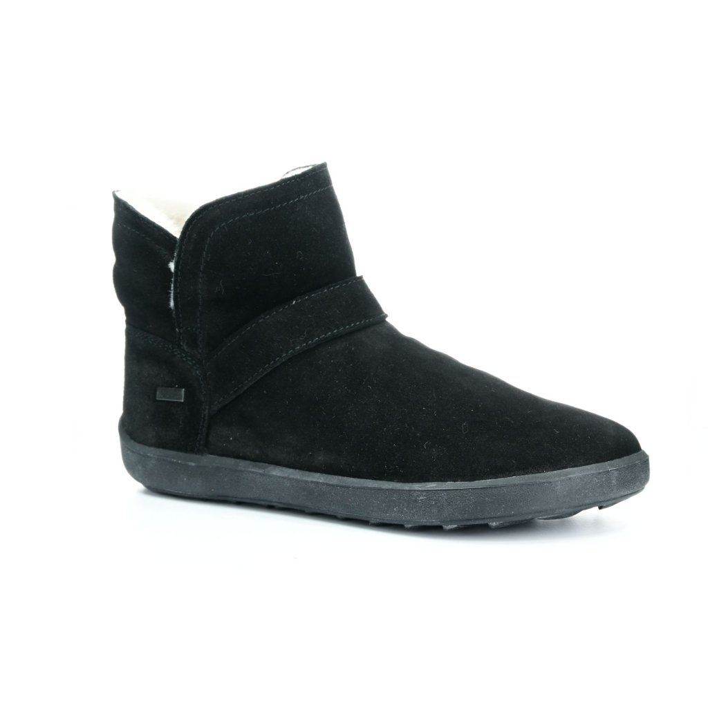 Be Lenka Polaris All Black schwarze Winterbarfußstiefeletten