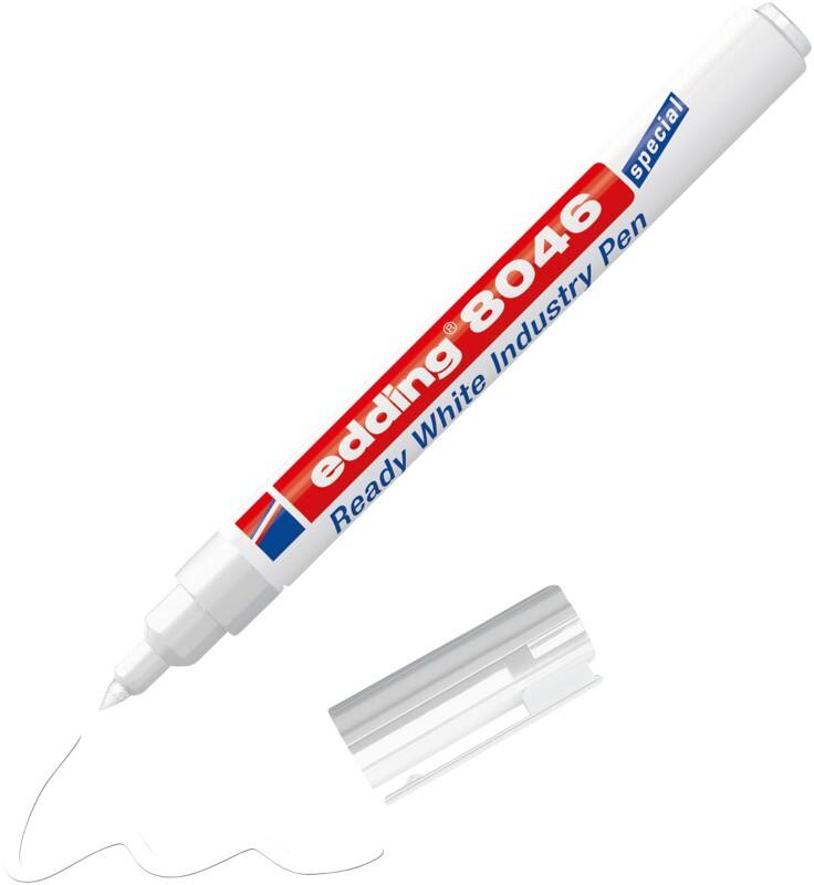 edding E-8046 Permanentmarker Weiß Rundspitze 1 - 3 mm