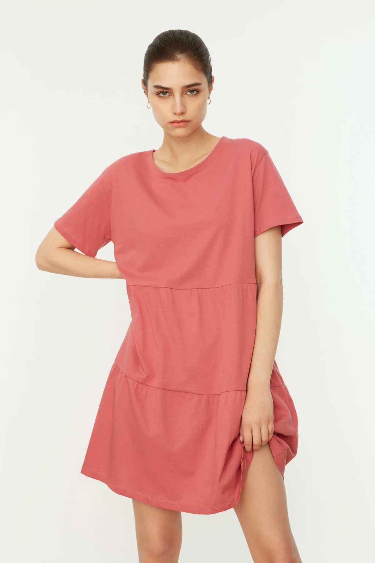 Trendyol Collection  Dusty Rose Basic Strickkleid TWOSS20EL2347