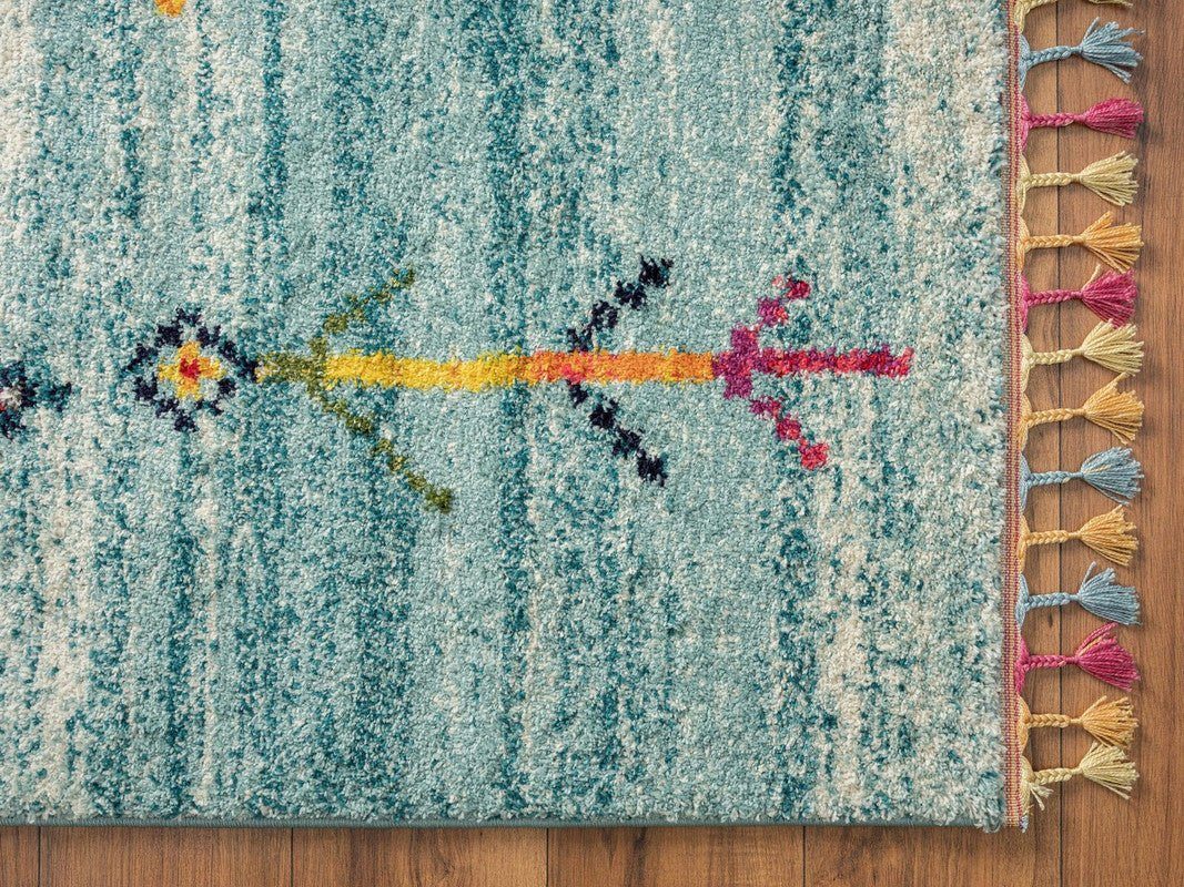 Hochflor-Teppich Marakesh-Teppich Rutschfest, TEPPIA, Höhe: 20 mm, Hochwertiger Teppich aus Polypropylen I Moderner Schlafzimmerteppich