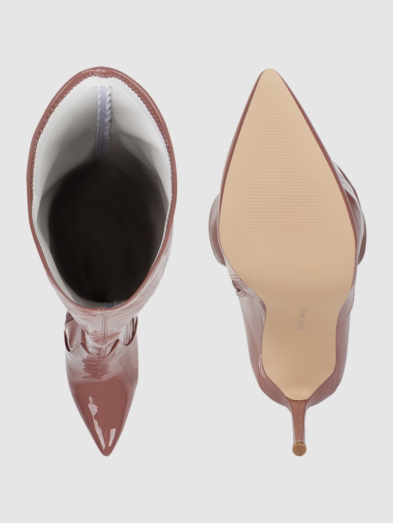 Overknees in Lack-Optik Modell 'Vava' in altrosa