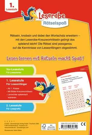 Leserabe: Kreuzworträtsel zum Lesenlernen, 1. Lesestufe, gelb