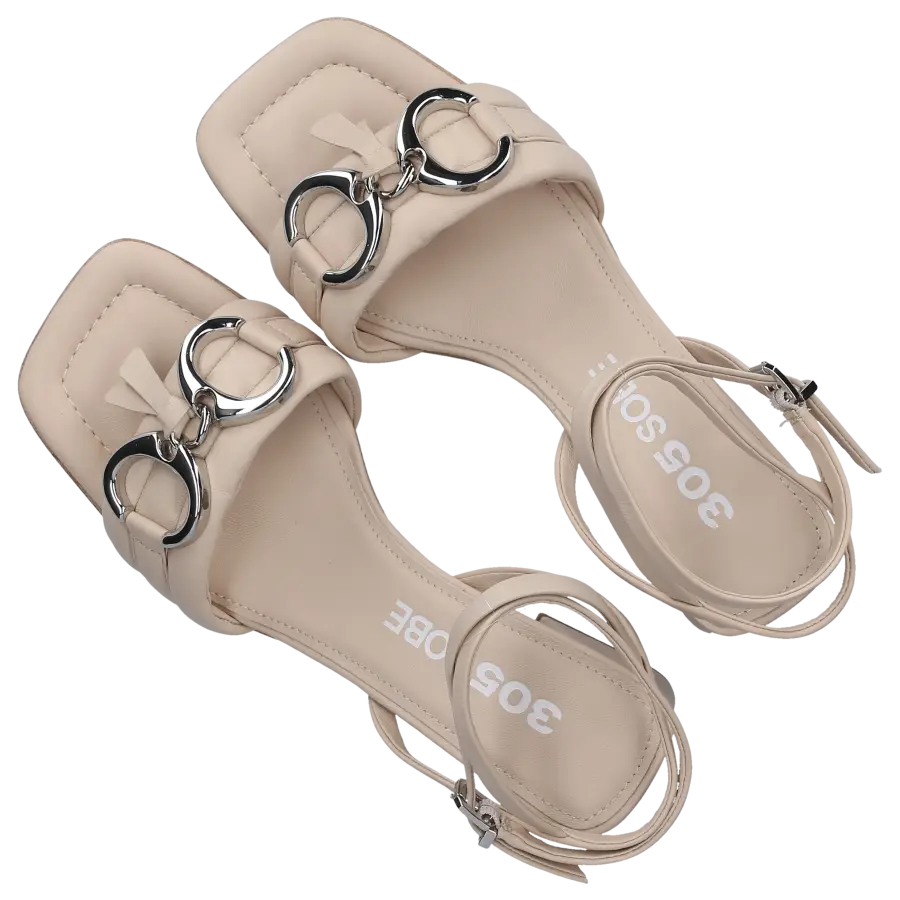 305 SOBE - Sandalen INES Nubukleder - beige