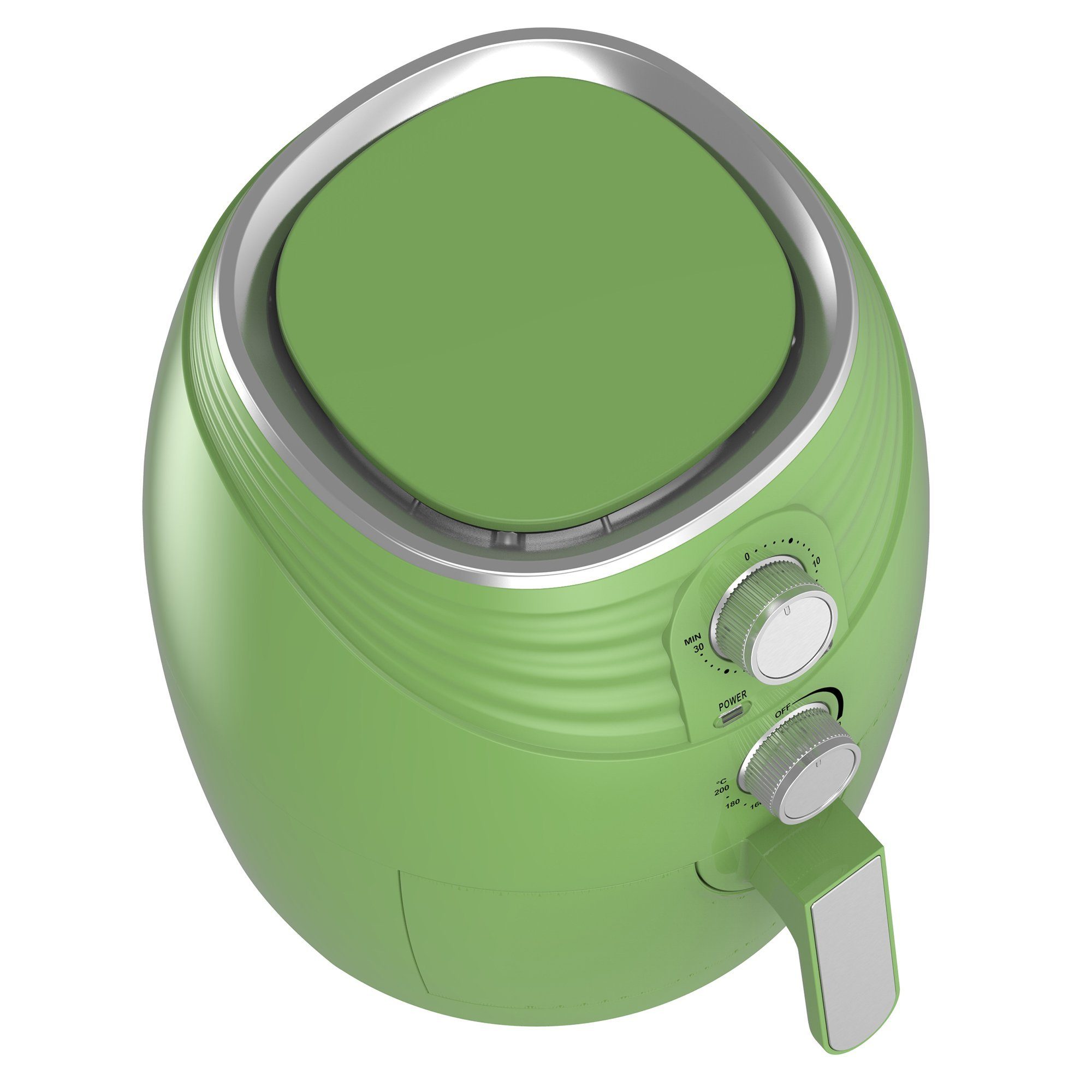 TurboTronic by Z-Line Heißluftfritteuse 3,5 Liter, stufenlose Fritteuse Fettfrei ohne Öl, 50°C - 200°C Power, 1200 W, Camping Retro Airfryer AF11M