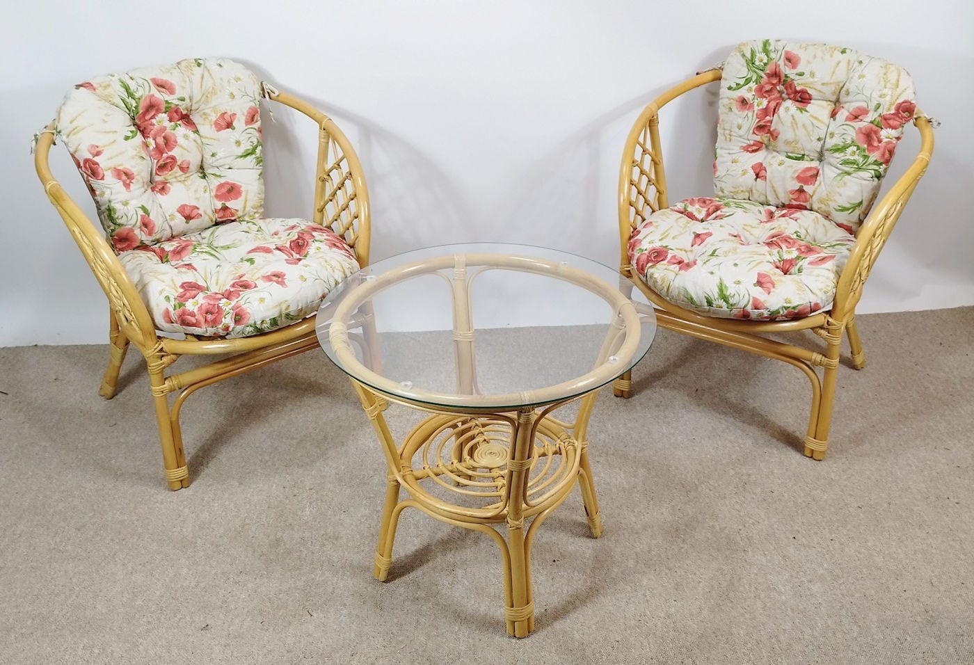 Rattani Rattanstuhl Rattansessel Rattangarnitur Rattangruppe Bahama honig