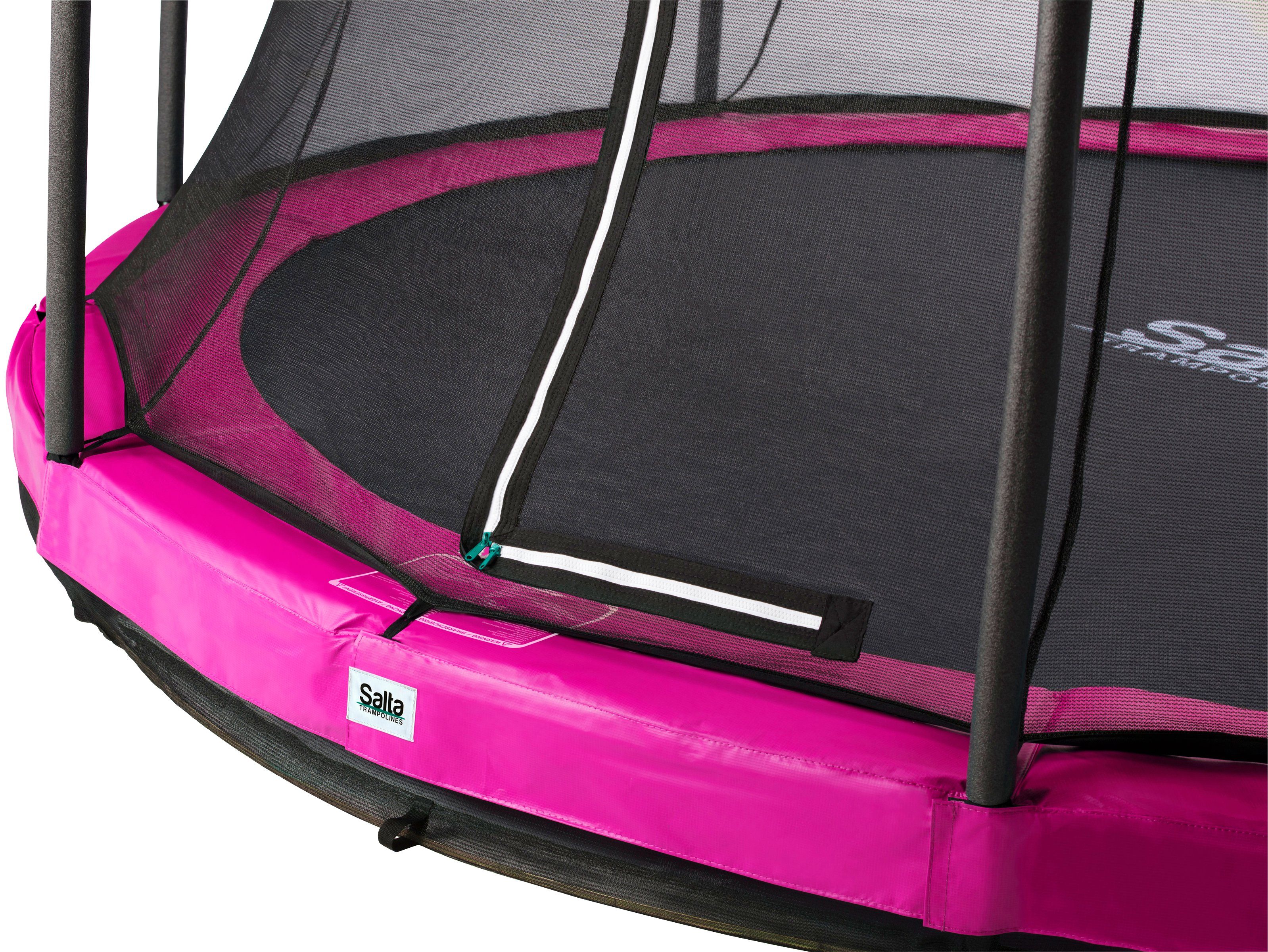 Salta Gartentrampolin Comfort Edition Ground, Ø 305 cm, Schutzrand pink