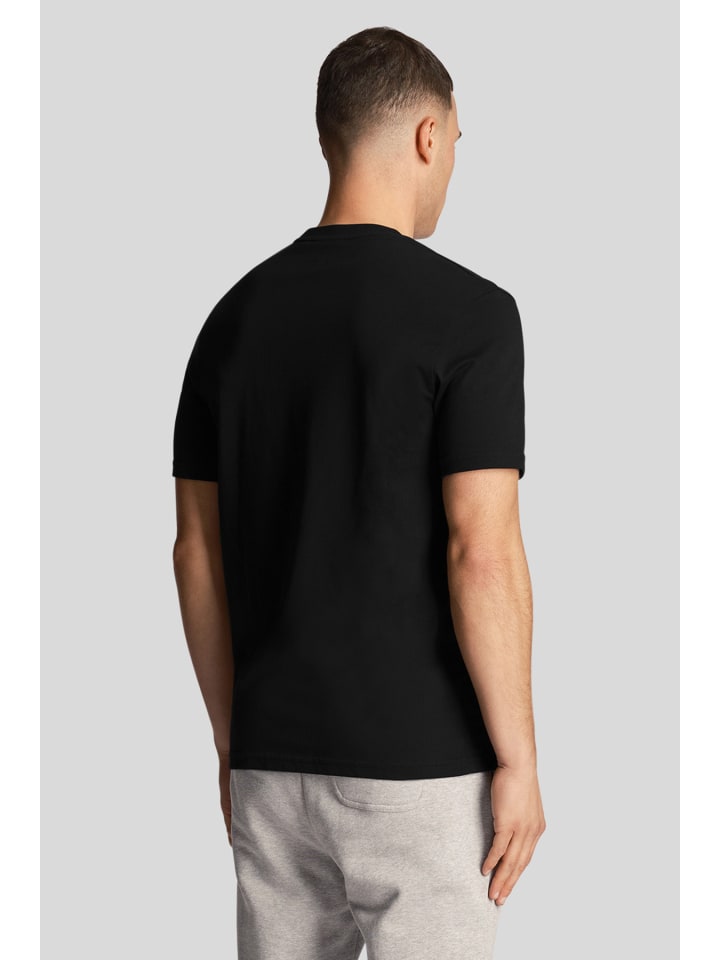 Lyle & Scott T-Shirt in Dunkelschwarz/Grafitgrau günstig kaufen
