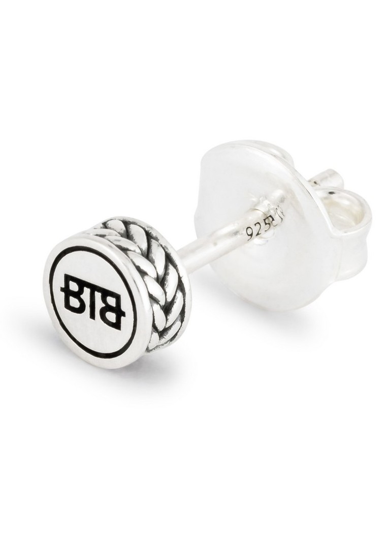Buddha to Buddha Logo single silver stud earring