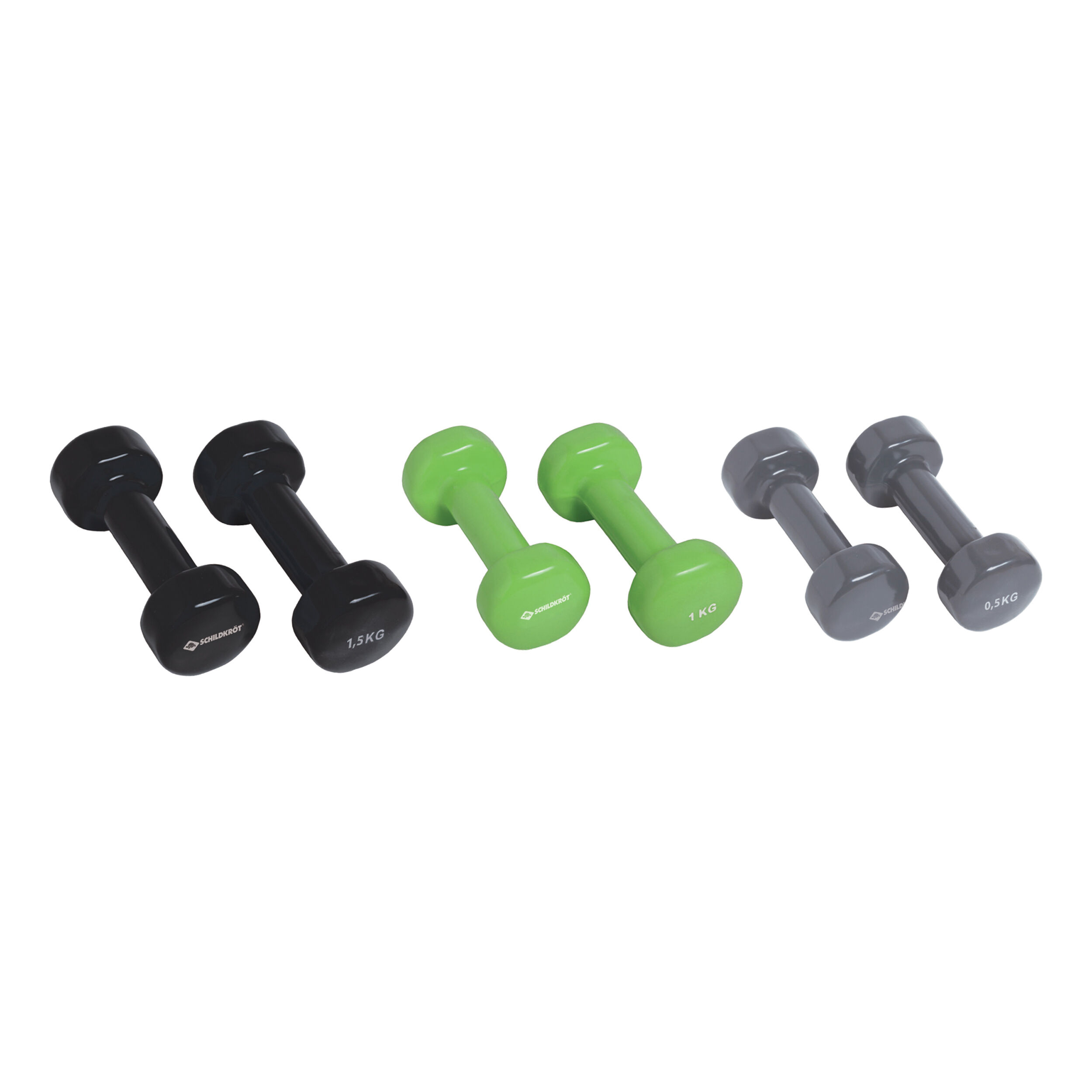 Vinyl Soft-Hantel Im Koffer - Grau, Schwarz