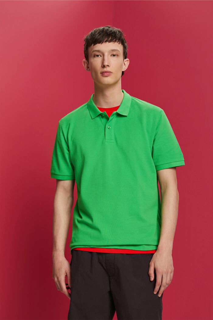 Slim-Fit-Poloshirt aus Baumwoll-Piqué