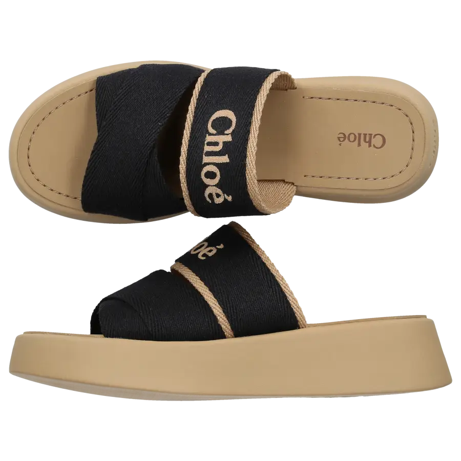 Chloé - Pantoletten MILA Textil - schwarz