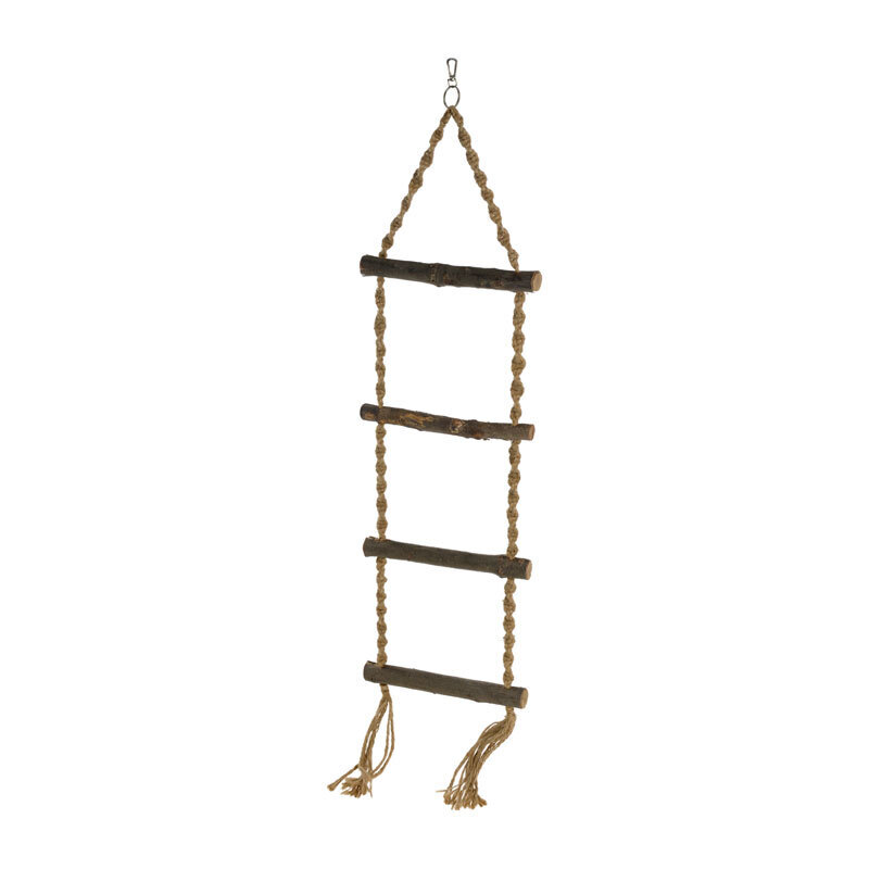 AniOne Leitern & Schaukeln AniOne Holz-Strickleiter 85 cm