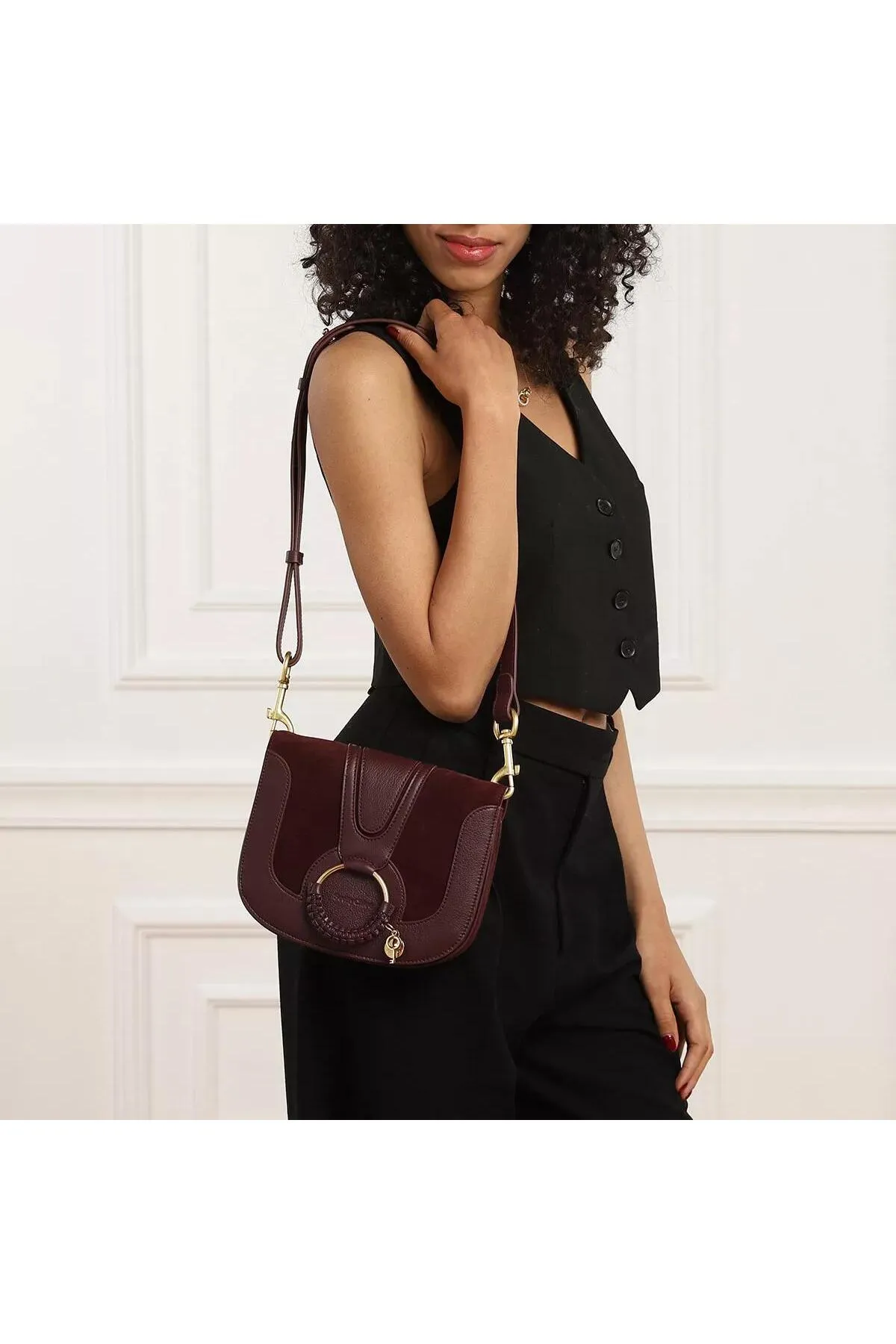 See by Chloé  Hana Crossbody Wildleder Glatt Vollviolette
