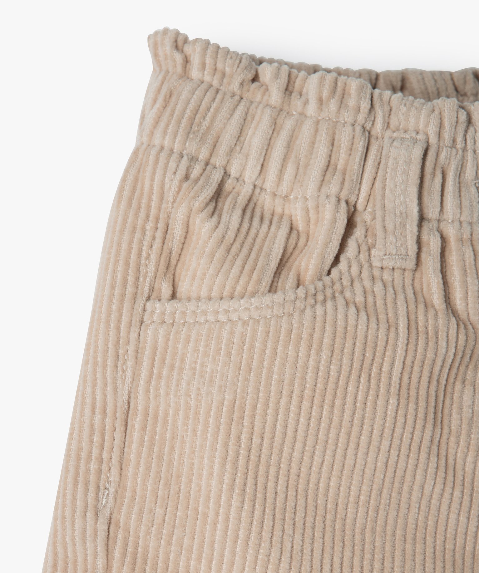 Short bébé fille en velours grosses ctes beige clair | GEMO