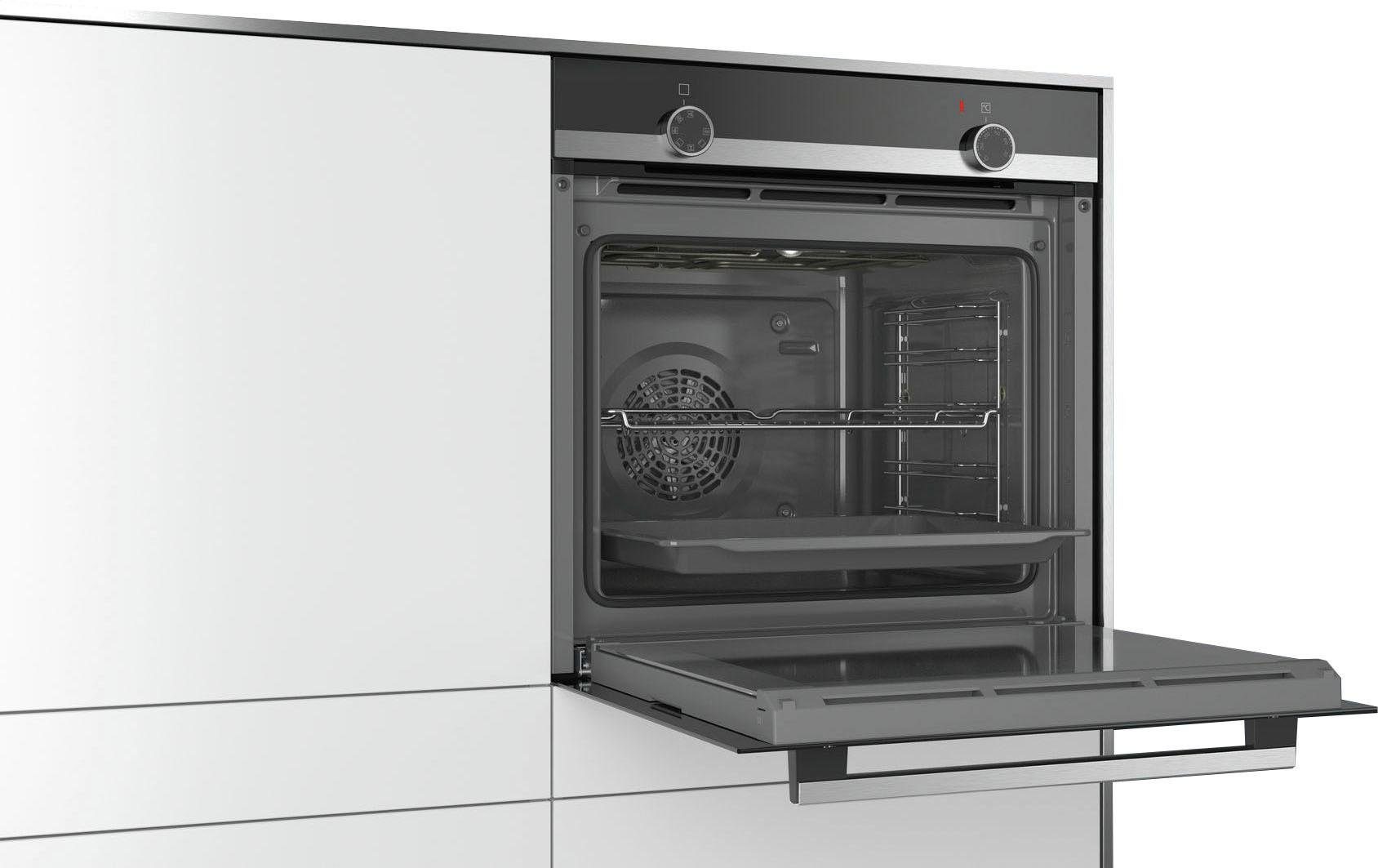 SIEMENS Einbaubackofen iQ100 HB510ABR1, mit Teleskopauszug nachrüstbar