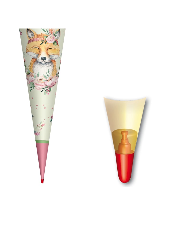 ROTH Set Schultüte groß Fuchs 70 cm mit Schleife Spicy Orange in Bunt günstig kaufen onesize
