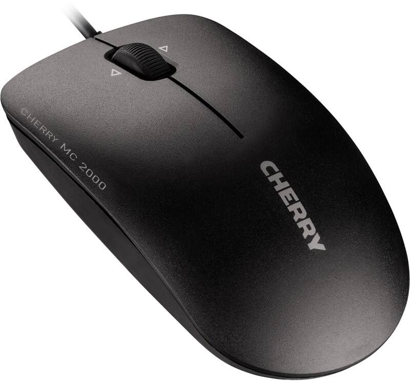 Cherry Kabelgebundene Maus Beidhändig MC 2000 1 m Kabel Schwarz