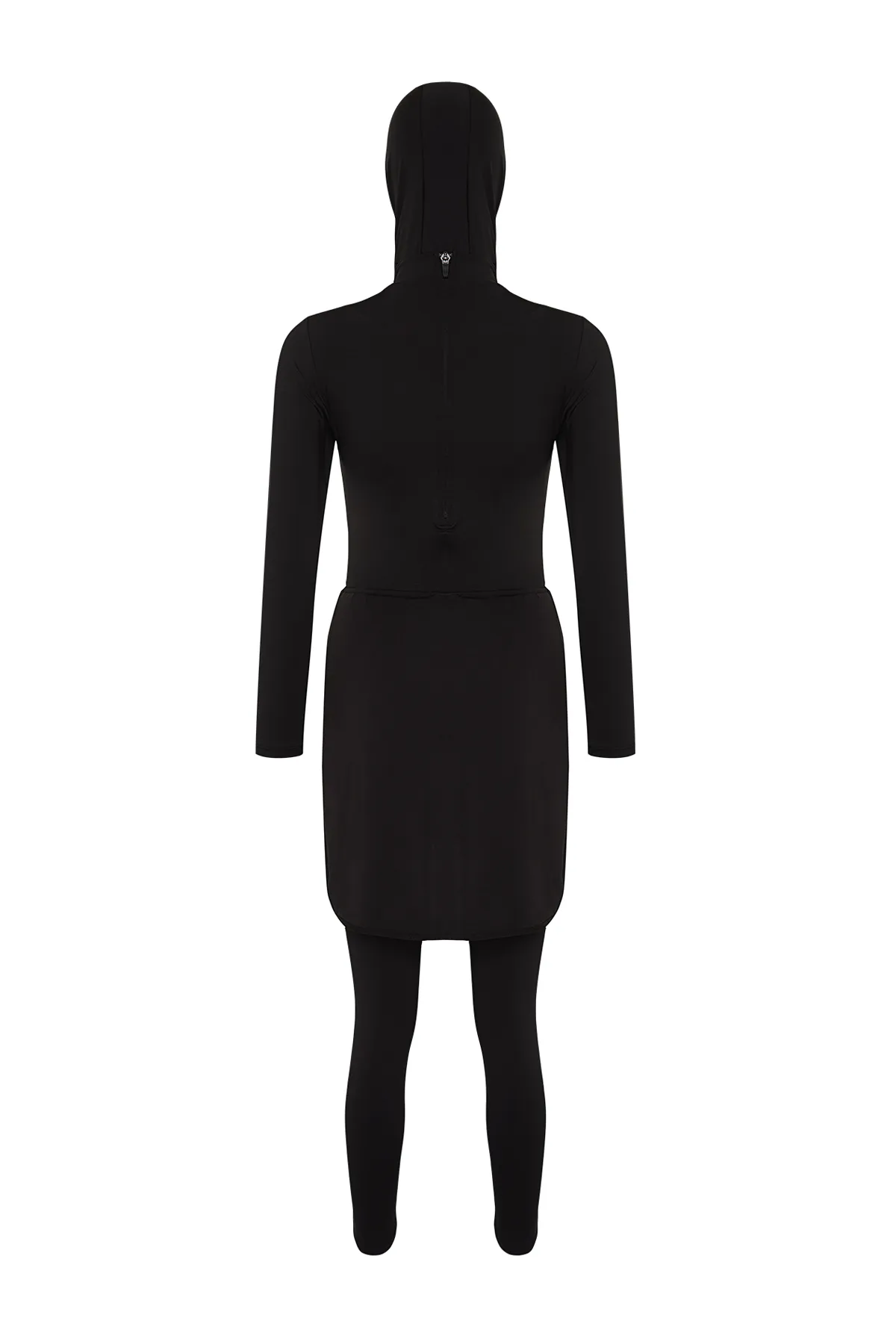 Trendyol Modest  Schwarzes, farbblockiertes Beachwear-Badeanzug-Set mit vollständiger Abdeckung, 4-teilig TCTSS24CF00003