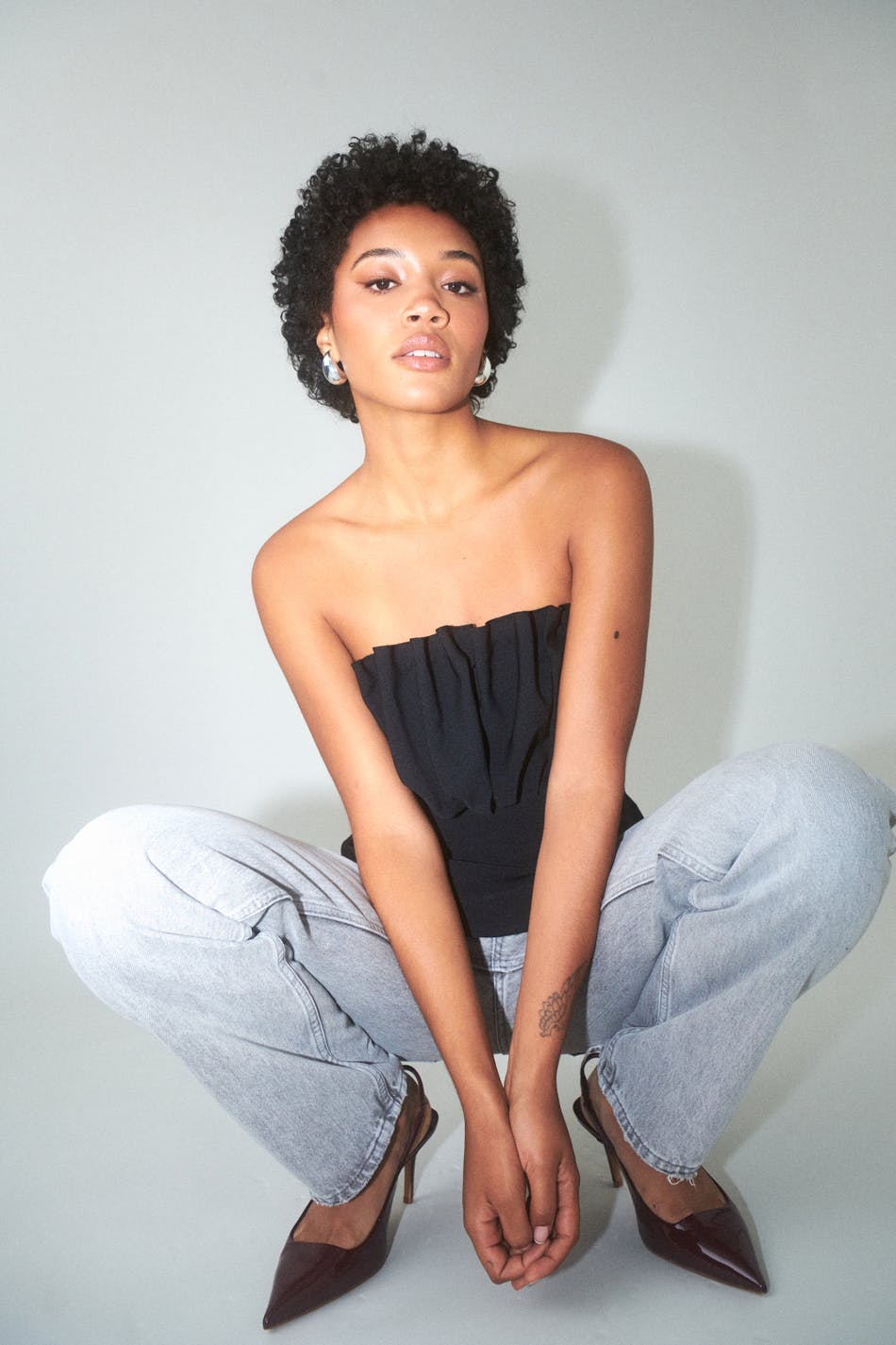 Frill tube top