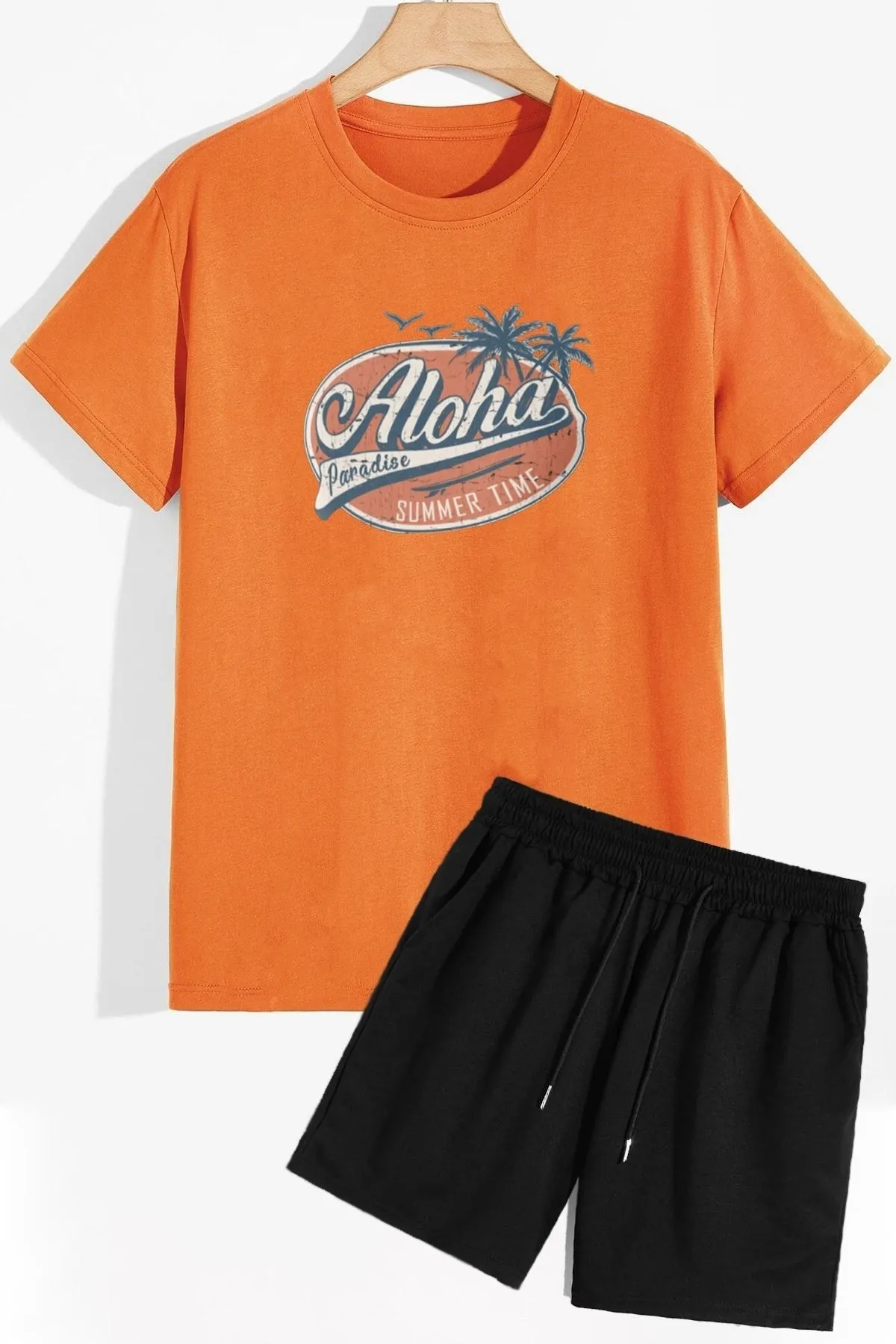 trendypassion  Aloha Shorts T-Shirt-Trainingsanzug-Set
