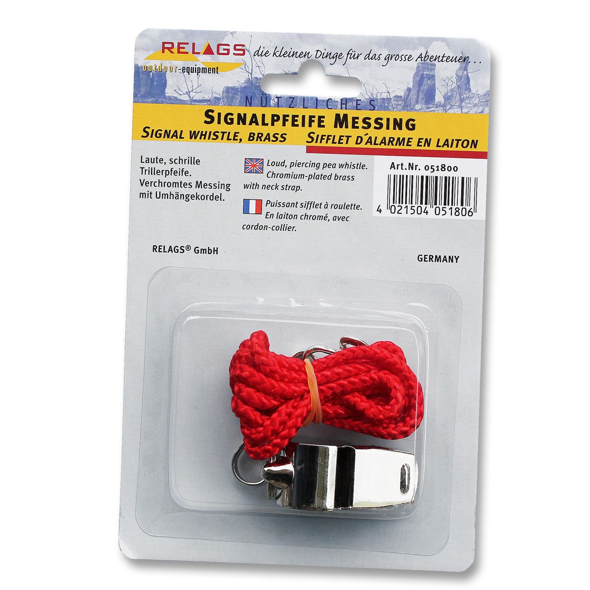 Signalpfeife Basic aus Messing