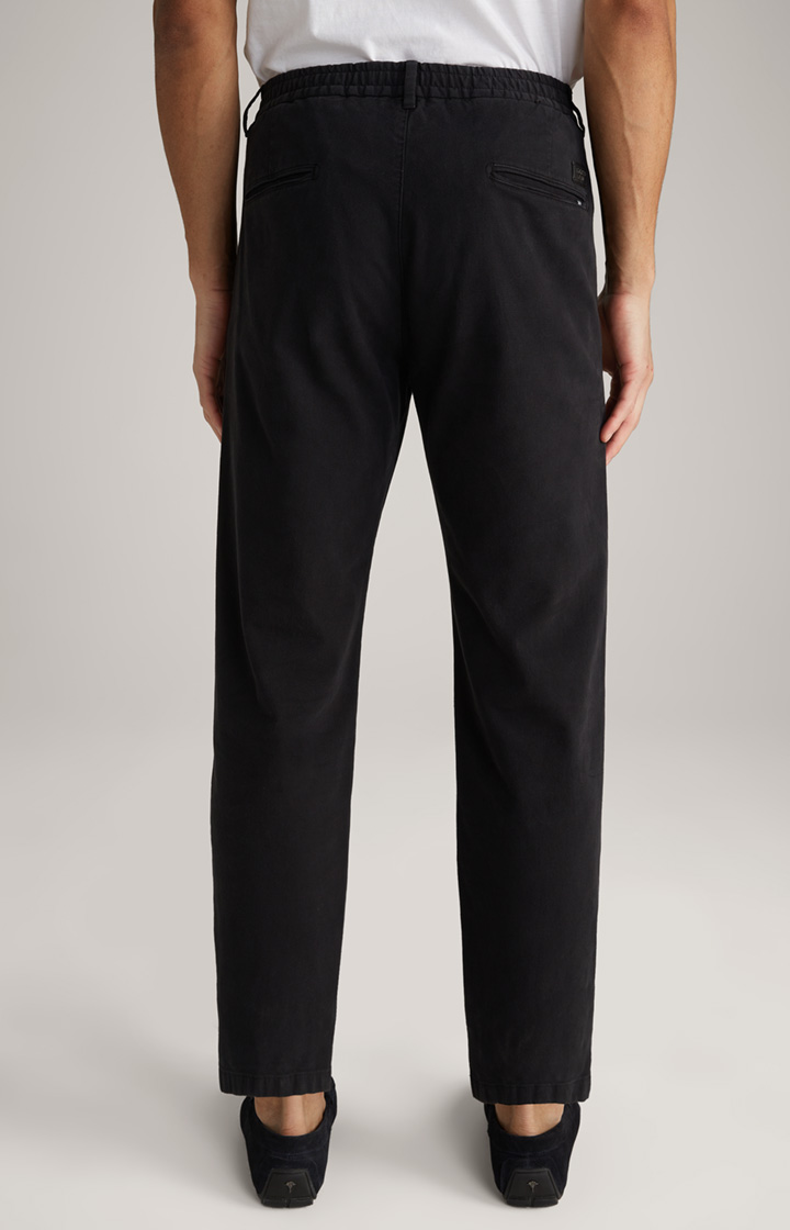 Bundfaltenhose Lead in Schwarz