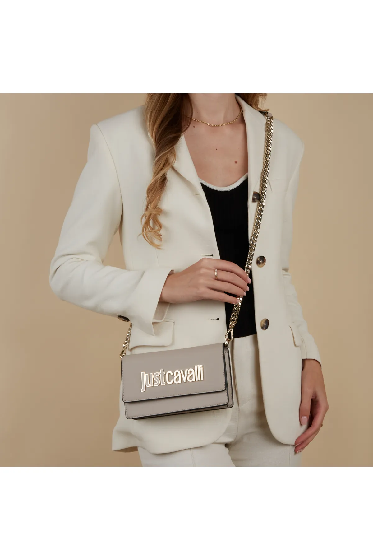 Just Cavalli  Metal Damen Umhängetasche Beige 75ra5pb2-zs766-843