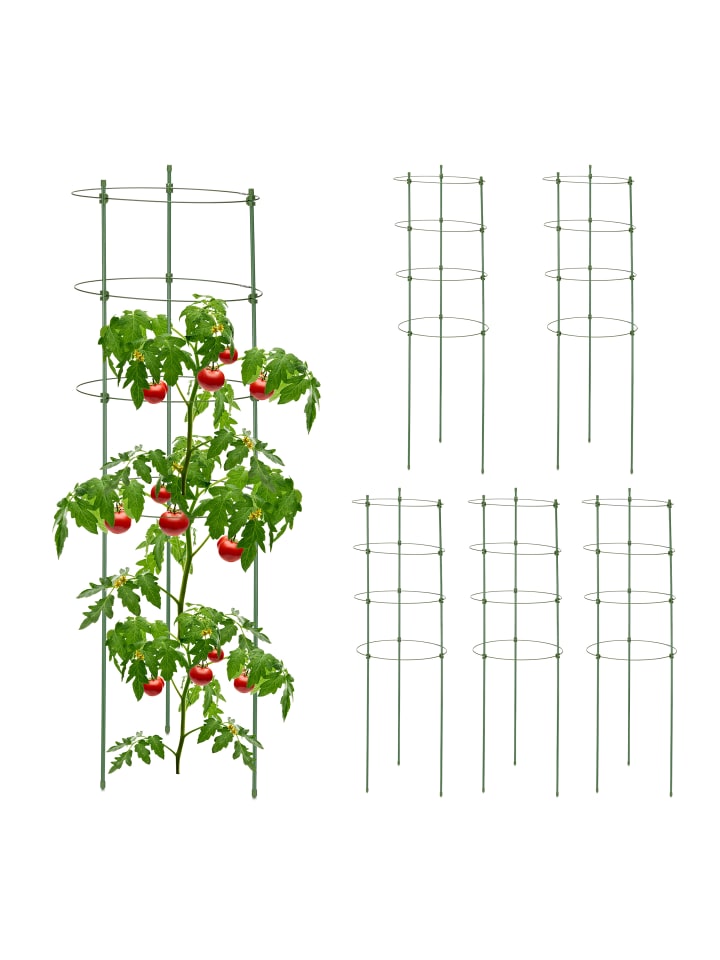 relaxdays 6 x Rankhilfe in Grün - (H)90 x Ø 28 cm günstig kaufen onesize