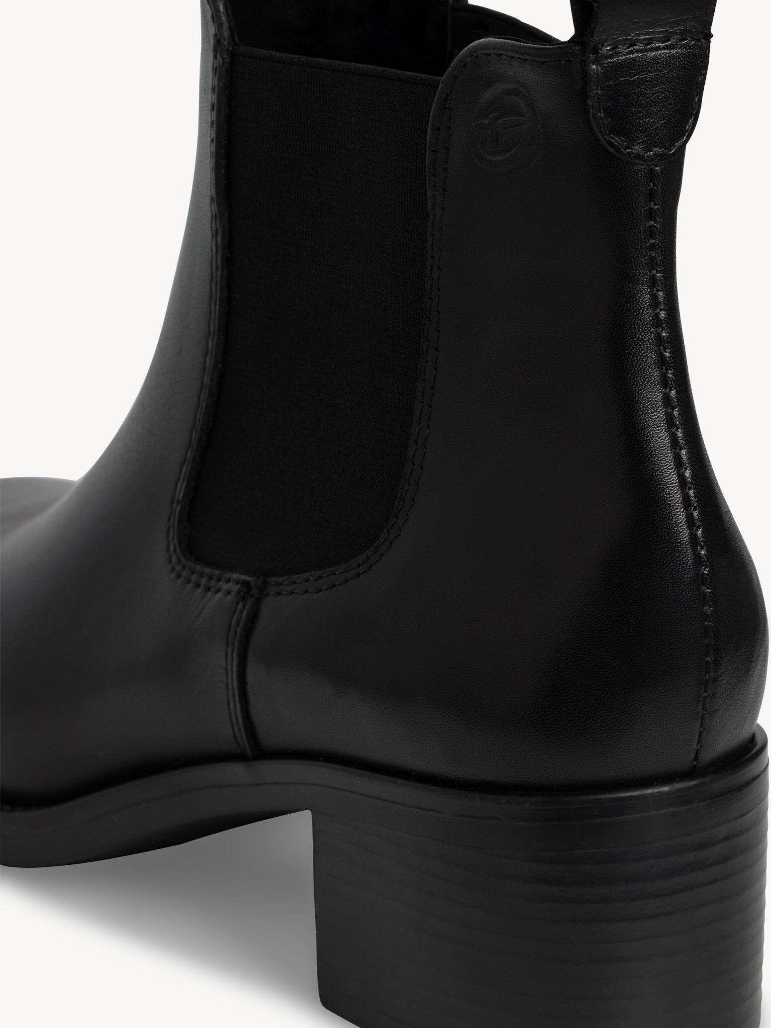 Bottine Chelsea en cuir - noir
