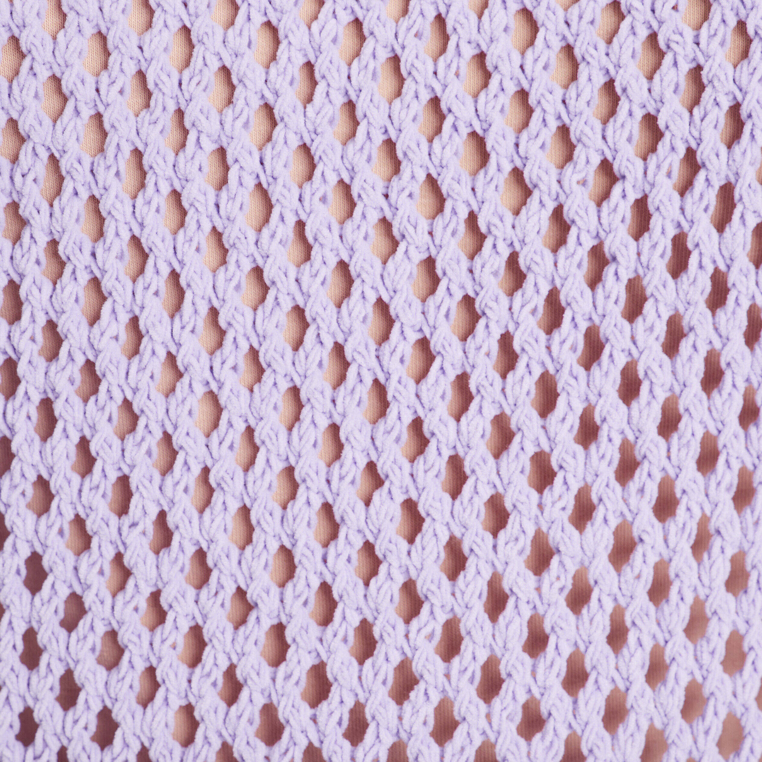 Pull ajouré col rond parme femme | Cache Cache