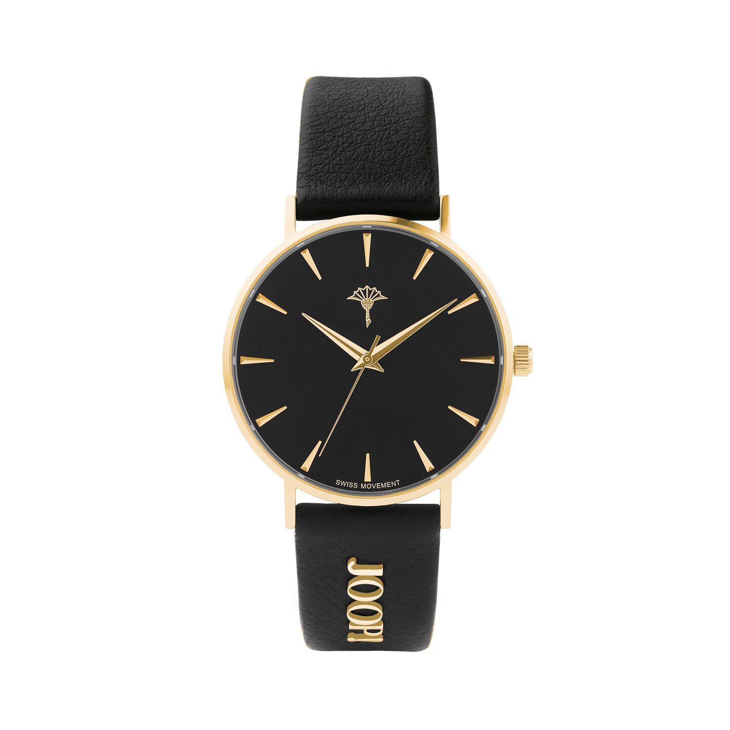 Joop! Quarzuhr für Damen, Edelstahl IP Gold, Leder, (1-tlg)
