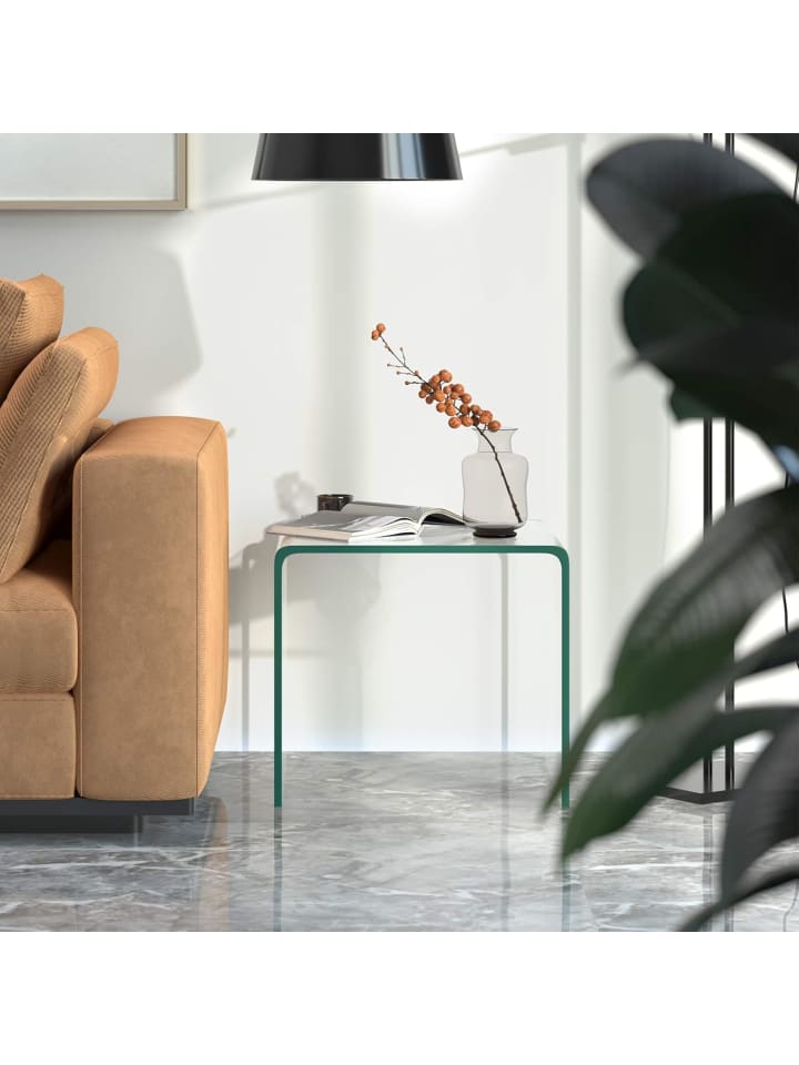 COSTWAY Beistelltisch Glas 45cm in Transparent günstig kaufen onesize