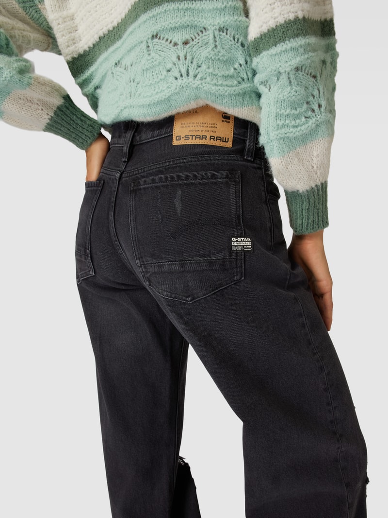 Bootcut Jeans im Destroyed-Look Modell 'Judee Loose' in schwarz