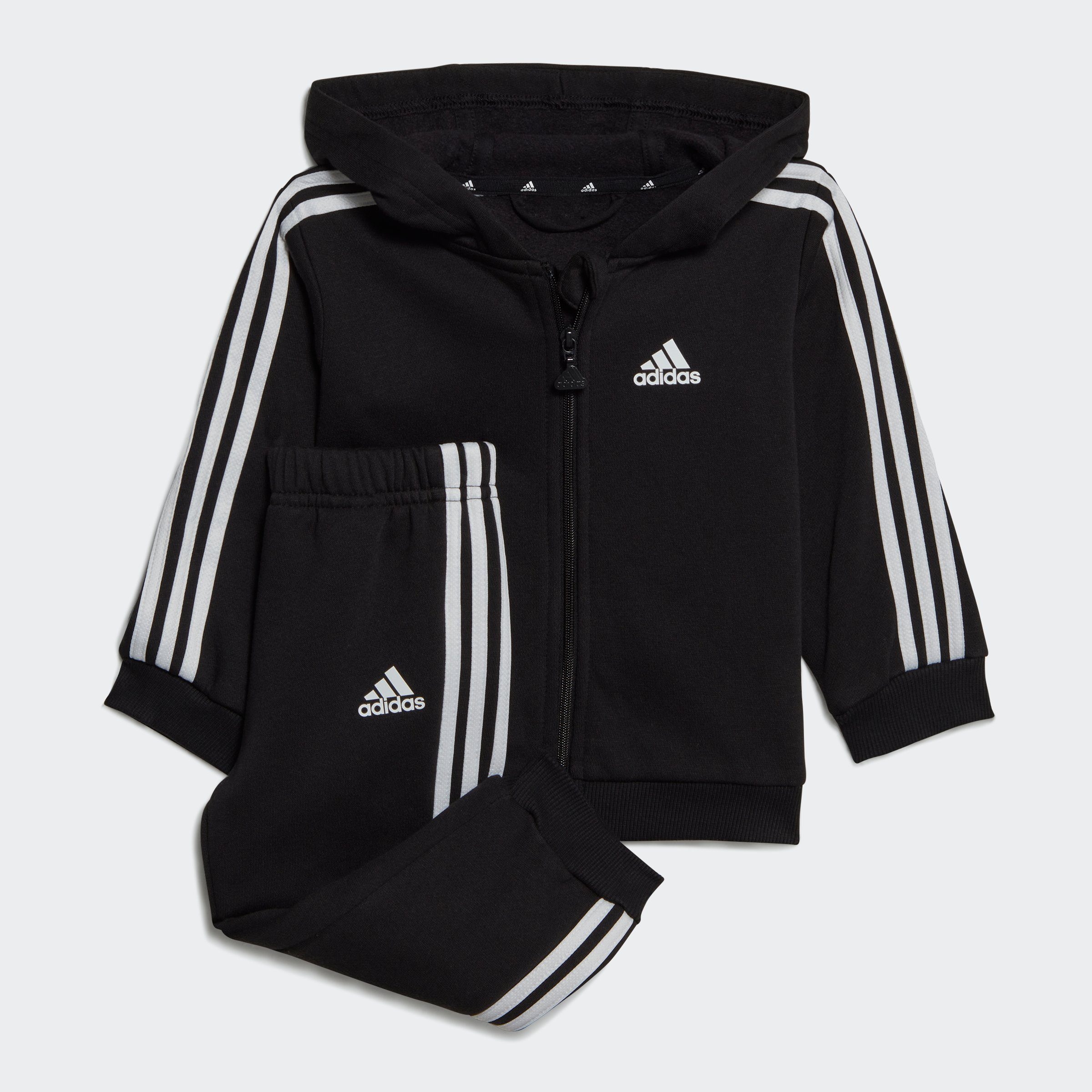 adidas Sportswear Trainingsanzug ESSENTIALS FULLZIP HOODED JOGGINGANZUG (2-tlg)