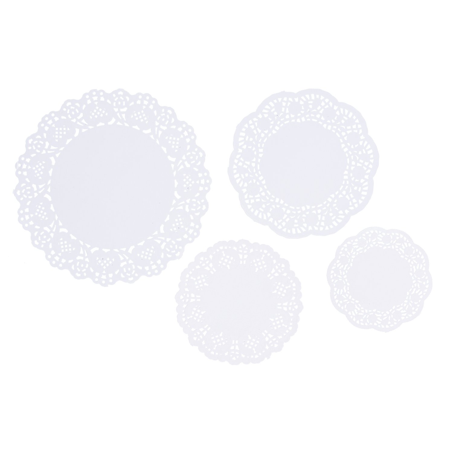 Papierspitzen, weiß/creme, 11–21,5 cm Ø, 60 Stück