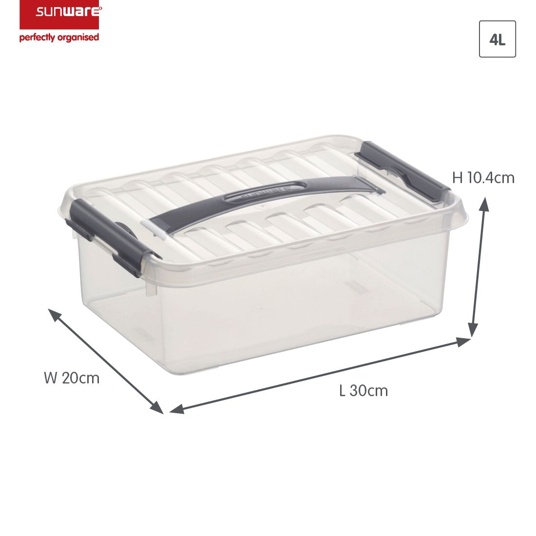 Sunware Q-line 4 Liter 6er-Set Aufbewahrungsboxen