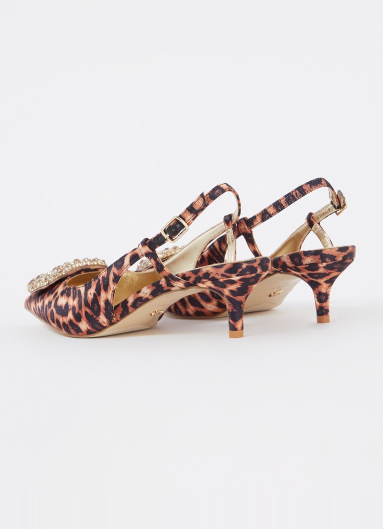 Pantofi cu toc și imprimeu leopard, Dune London Centrepiece.