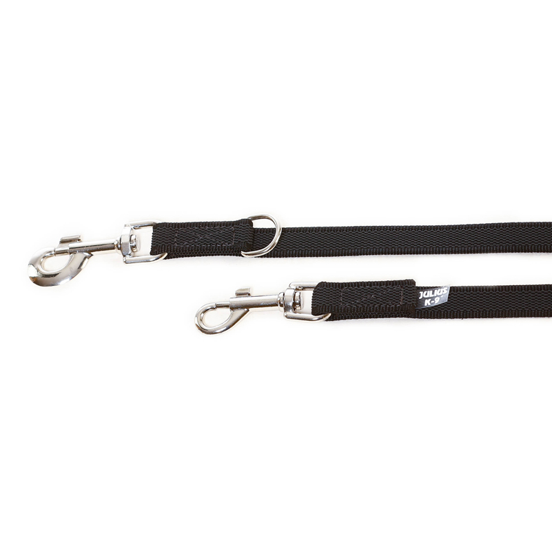 JULIUS-K9 Hundeleinen JULIUS-K9 Führleine verstärkt 20mm schwarz/ grau