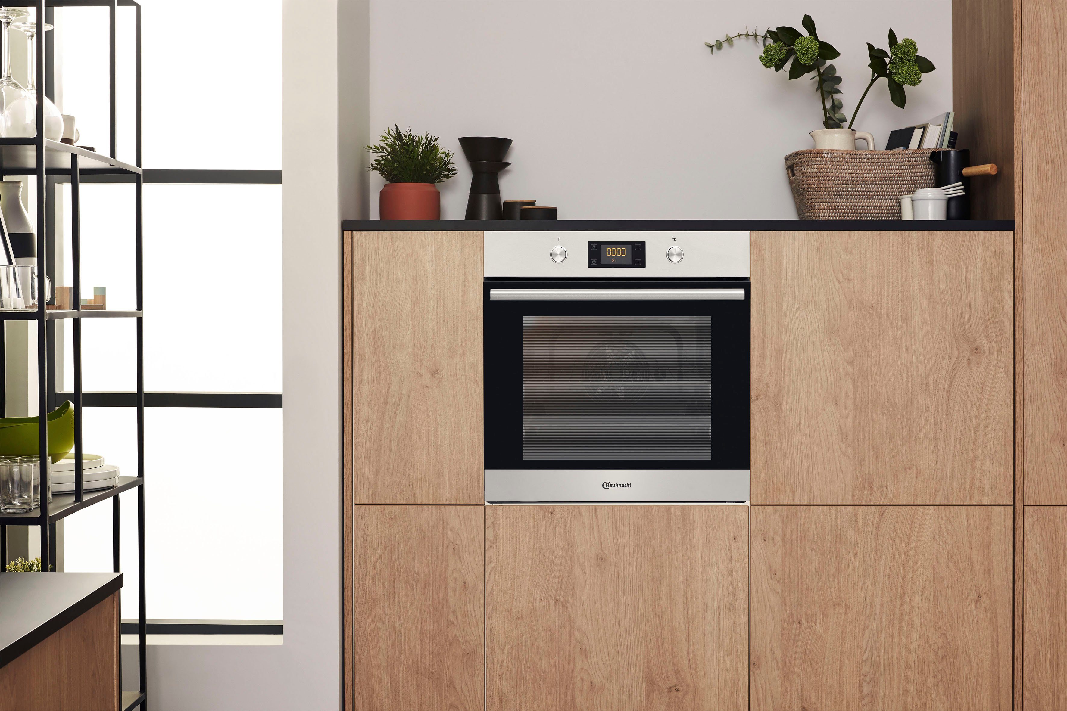 BAUKNECHT Backofen-Set BAKO 800 PYRO IND, mit 2-fach-Teleskopauszug, Pyrolyse-Selbstreinigung