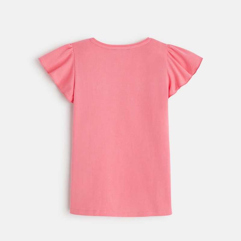 T-shirt à motif libellule rose fille