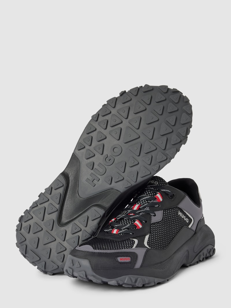 Sneaker mit Kontrastbesatz Modell 'pume' in schwarz