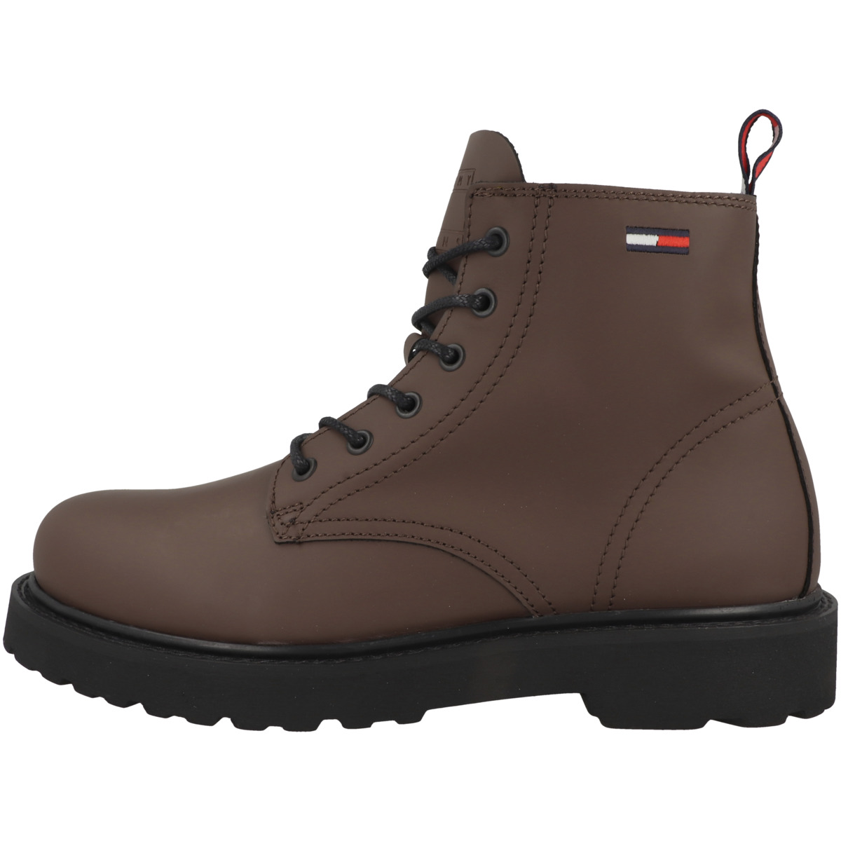 Tommy Hilfiger Tommy Jeans Short Lace Up Leather Schnürboots braun