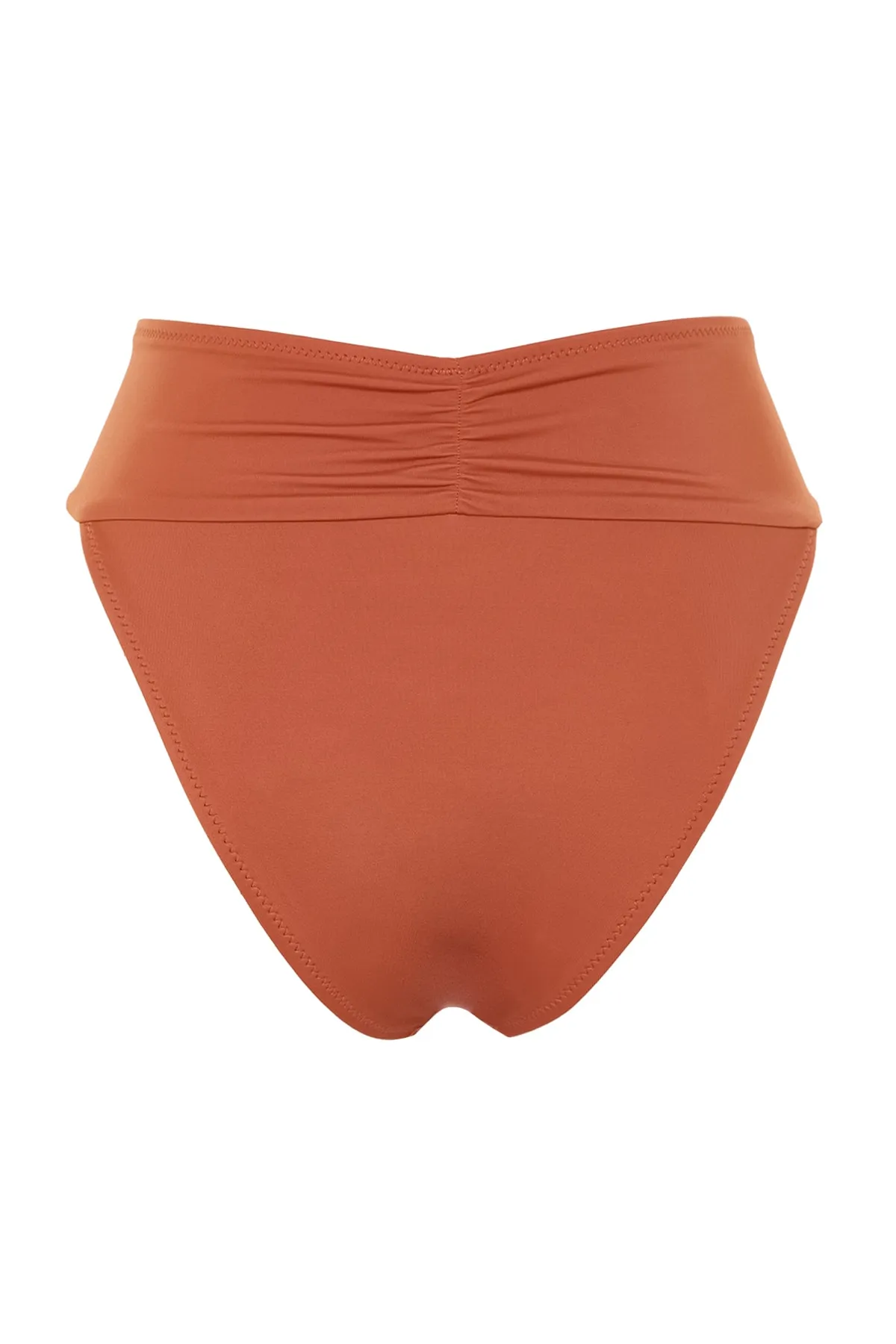 Trendyol Collection  Normale Bikinihose mit hoher Taille und hohem Beinausschnitt und Fliesen-Accessoire TBESS22BA00001